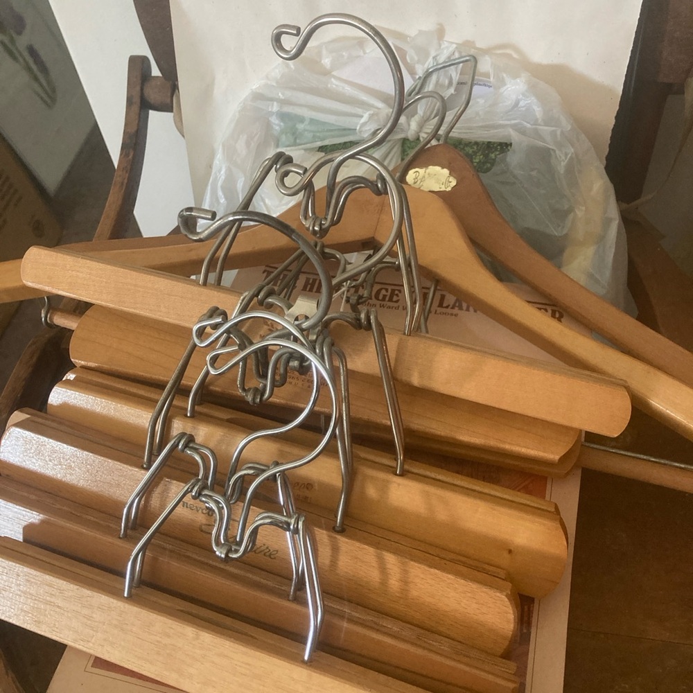 Wooden and Metal Hanger Set